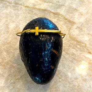 Alex and Ani gold bracelet, cross design